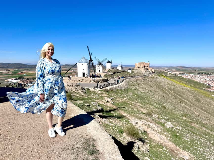 Madrid: Consuegra Tour, Quixote's Windmills, and Castillo de la Muela - Walking the Hill of Cerro Calderico