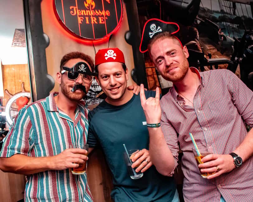 Madrid: Guided walking tour, bachelor party with drinks and show - Detailed Breakdown of Each Stop