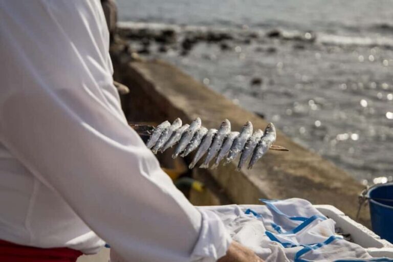 Malaga: Sardines On Skewers Show Cooking on the Beach - The Show Cooking on the Beach