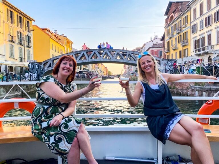 Milan: Navigli District Canal Boat Tour with Aperitivo - Detailed Breakdown of the Itinerary