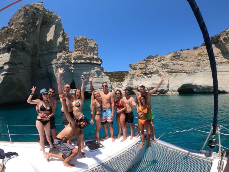 Milos: Full-Day Catamaran Cruise with Paddle Board - Exploring the Inaccessible Beaches and Caves