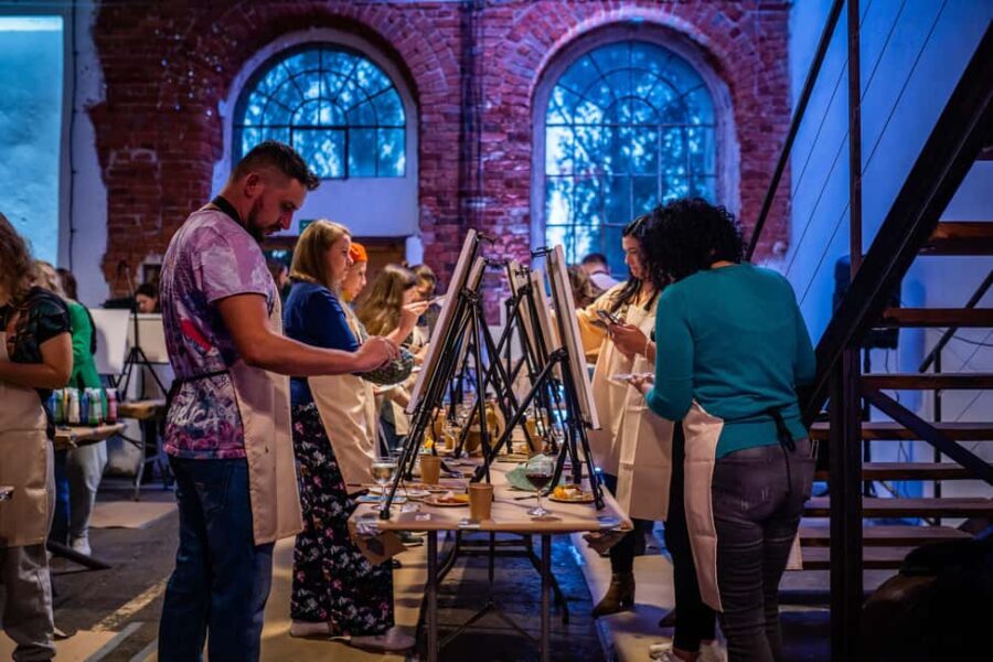 Neon Paint - Painting and Wine in the Dark in Krakow - What You Get for $55