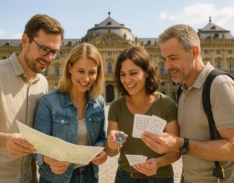 Outdoor Escape Tour  Puzzle Backpack Würzburg: The Lost Plan - The Route & Key Landmarks