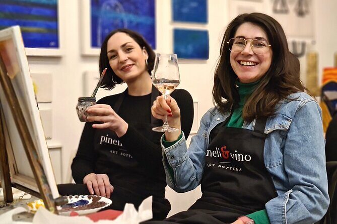 Painting party at Art Bottega - Paint & Wine Studio in Zagreb - What to Expect from the Painting & Wine Experience