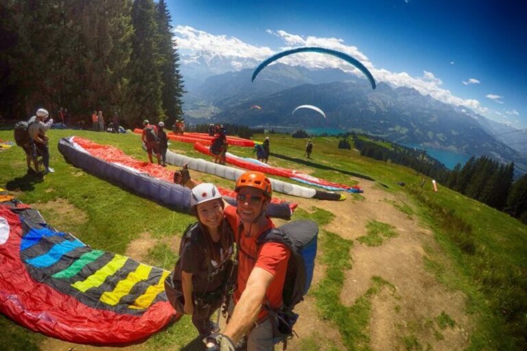 Paragliding Tandem Flight in Interlaken - The Landing: Smooth and Easy