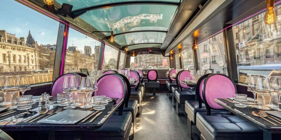 Paris: Cultural Night Bus Tour with Dinner On Board - The Dining Experience