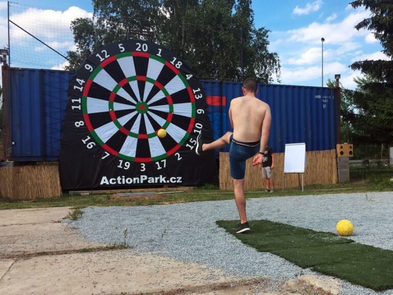Prague: Giant Football Darts Game with Round of Beers & BBQ - Is It Worth the Price?