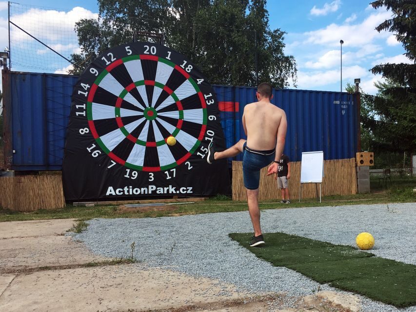 Prague: Giant Football Darts Game with Round of Beers & BBQ - Is It Worth the Price?