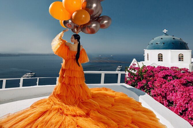Private Flying Dress Photoshoot in Santorini - The Real Value: Is It Worth the Price?