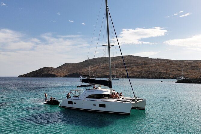 Private Mykonos Catamaran Day Cruise with Meals & Water Toys - How the Itinerary Breaks Down