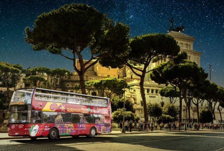 Rome: City Highlights Open-Top Bus Night Tour - The Route and Major Sights