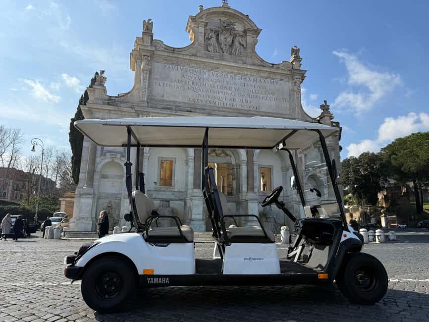 Rome: Golf Cart Night Pick up Tour - The Itinerary in Detail