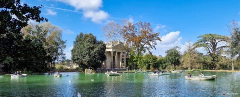ROME: Villa Borghese Lake tour by boat with independent rowing + aperitif - Practical Details and Tips