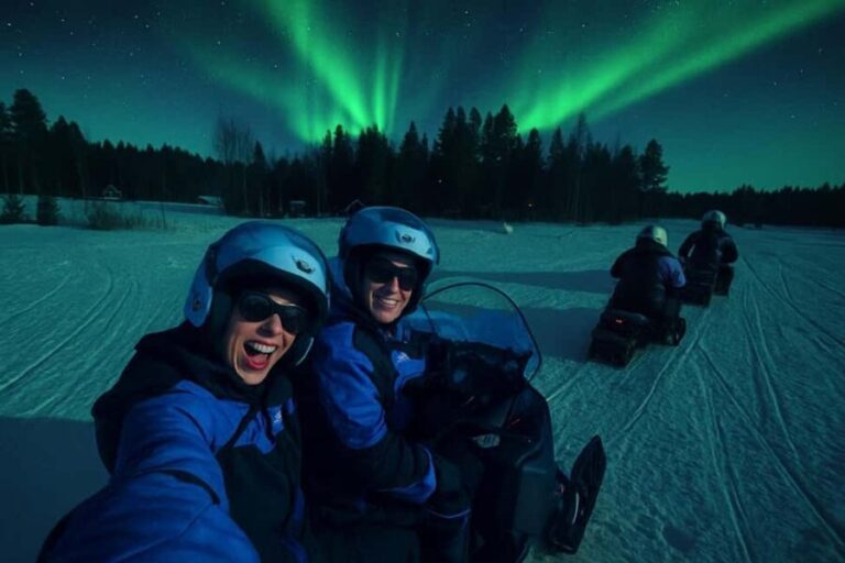 Rovaniemi: Drive New 2025 Snowmobiles - Aurora Adventure - Ending with Cozy Comfort