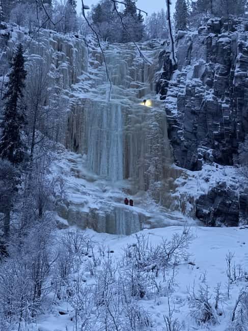 Rovaniemi: Frozen Kuroama Waterfall Guided Tour with BBQ - The Itinerary in Detail