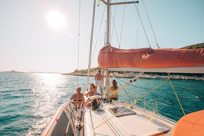Sail and escape to Pakleni islands | Half day sailing on a modern 36ft yacht - The Water Play and Snorkeling Experience