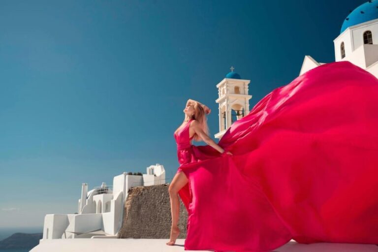 Santorini Flying Dress Photoshoot - The Itinerary in Detail