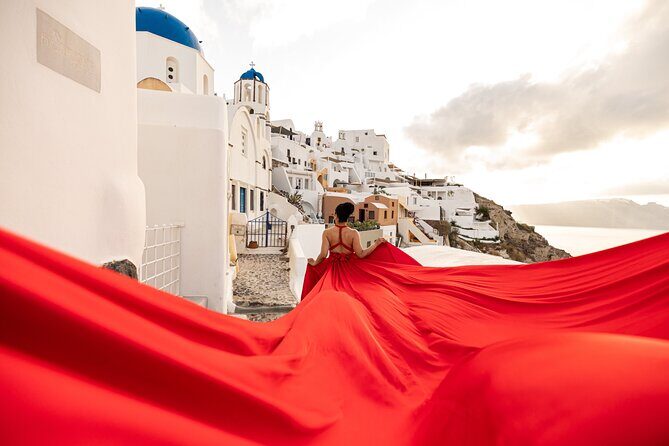 Santorini: Flying Dress Professional Photography *Dress Included* - Pricing and Value