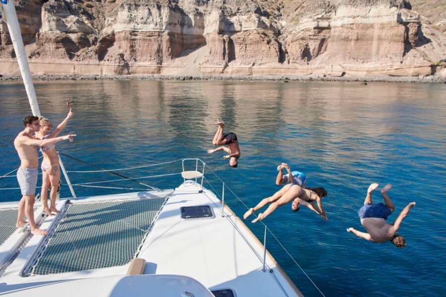 Santorini Gold Catamaran Cruise with Snorkel, BBQ & Open Bar - Practical Details and Value