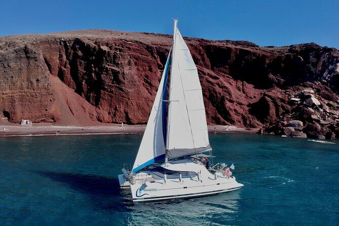 Santorini: Premium Small-Group Catamaran Cruise with Food/Drinks - Frequently Asked Questions