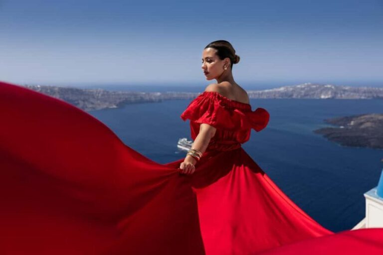 Santorini: Private Flying Dress Photoshoot Iconic Locations - The Itinerary Breakdown