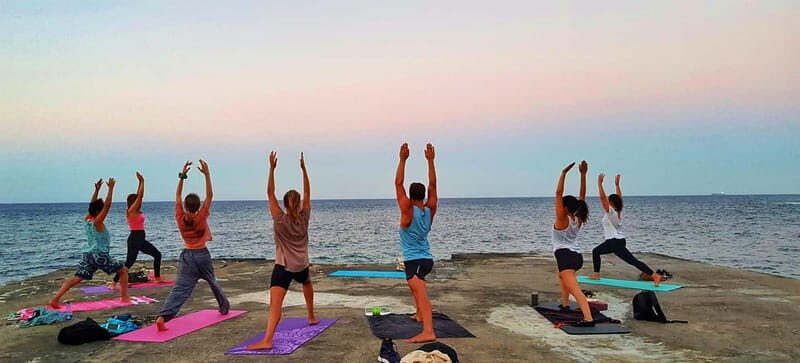 Sliema: Beach Yoga Class - The Experience of Practicing Yoga by the Sea