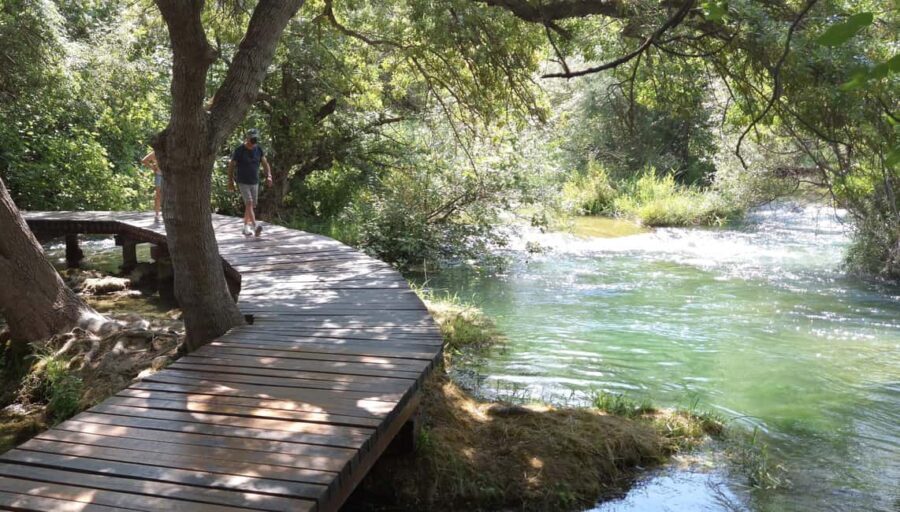Split: Krka Waterfalls, River Cruise & Panoramic Viewpoint - Arriving at Krka National Park