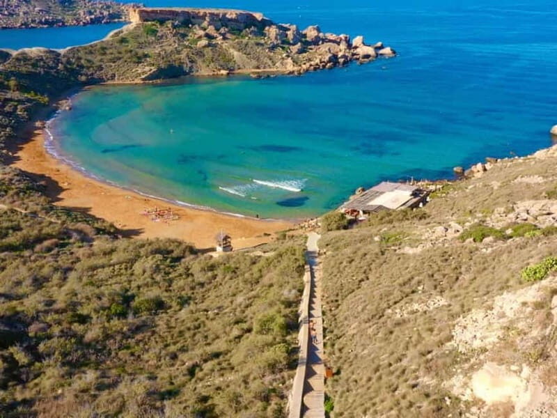 Sunday: Ghajn Tuffieha (Riviera) Beach Yoga Class - The Location: Ghajn Tuffieha and Riviera Beach