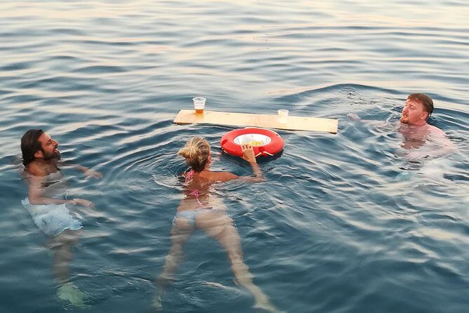 Sunset Cruise with a Swimming Stop at Kalithea Bay - FAQs