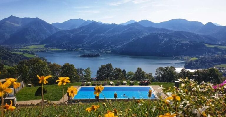 Sunset yoga on the Schliersbergalm - The Setting: Mountain Views and the Infinity Pool