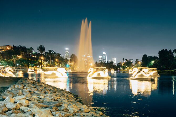 Swan Boat Night Ride at Echo Park Lake - The Experience: Paddling and Relaxing