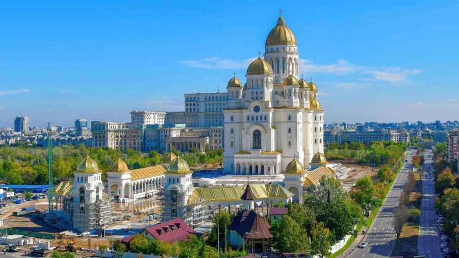 Tour of Bucharest Athenaeum, Royal Palace, CEC Palace - The Modern Marvel: The National Cathedral
