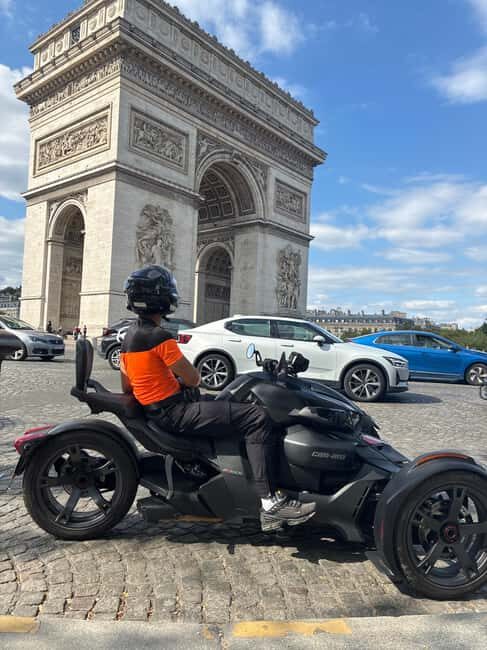 Tour of Paris in a 3-wheel Can-Am Ryker  The exclusive experience in Paris - FAQ
