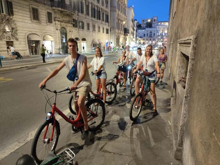 Trastevere by Night: Rome Evening Bike Tour & Wine Tasting - The Itinerary in Detail