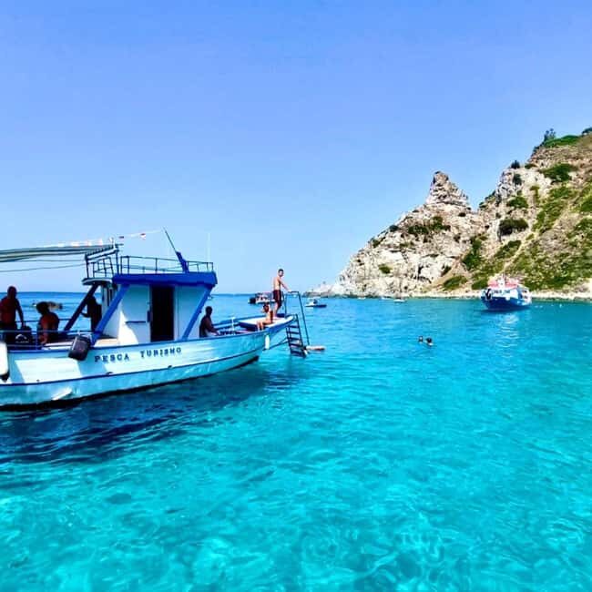 Tropea Capo Vaticano: boat tour with aperitif and stops for a swim - Practical Details
