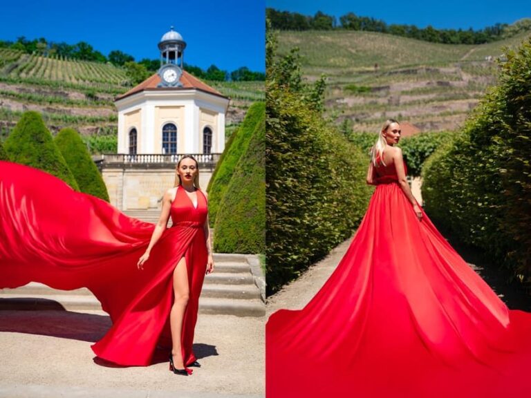 Unique flying dress photo shooting in Berlin - The Dress and Photos