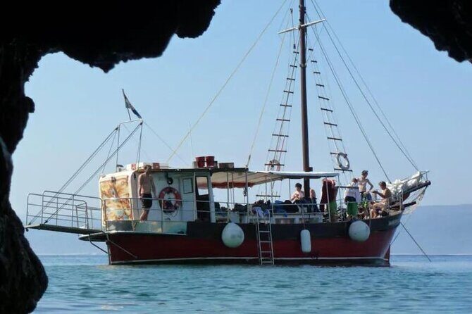 Wild bays of the Island of Krk and swimming with a pirate ship - The Pirate Ship Atmosphere