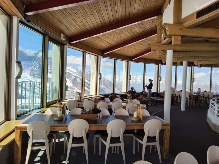 Zurich Day Trip: The Highest Revolving Restaurant Worldwide - Reaching Mittelallalin and the Highlight: The Revolving Restaurant