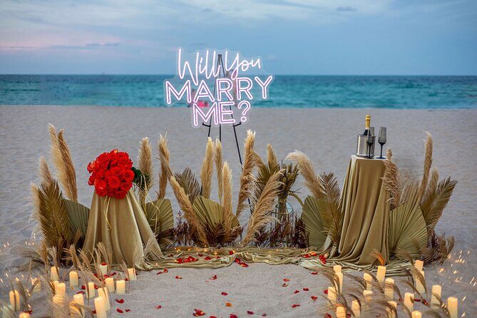 Beach Marriage Proposal - The Setting: Miami Beach at Night