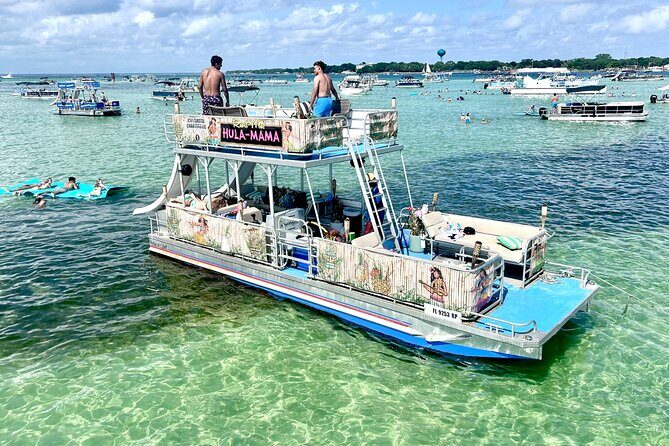 Crab Island Charter Four Hours! Double Decker Pontoon 2 Slides - FAQ