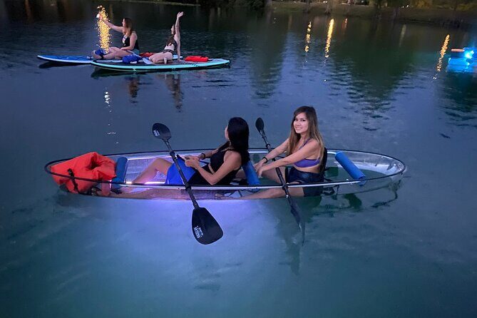 Date Night LED Glow Clear Kayak or Clear Paddleboard & Champagne - The Itinerary: What to Expect