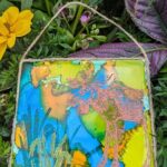 Embossed Alcohol Ink Tile in Estes Park - The Creative Process and Materials