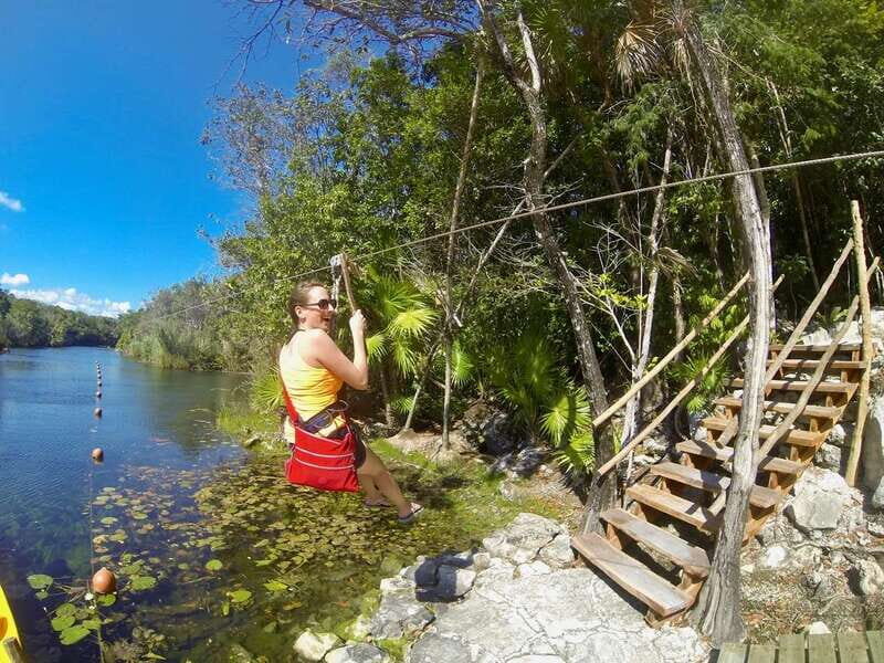 From Tulum: Four-Cenote Adventure - The Pirañas and Larger Cenote Naval