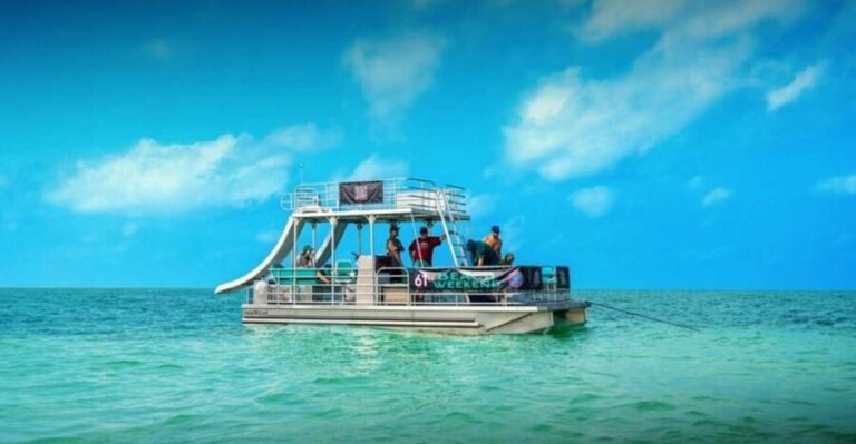Key West: Double Decker Pontoon Boat Rental - The Fun Element: Slides and Scenic Views