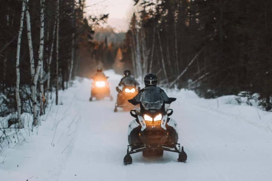L'Ascension: Snowmobiling Upper Laurentians 2hrs - The Trail and Scenery