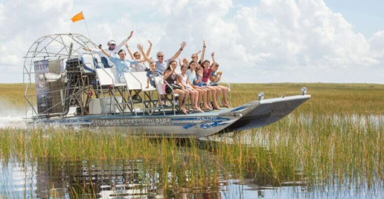 Sawgrass Park: Private 1-Hour Airboat Adventure Tour - The Reptile Exhibit and Baby Alligator Touch