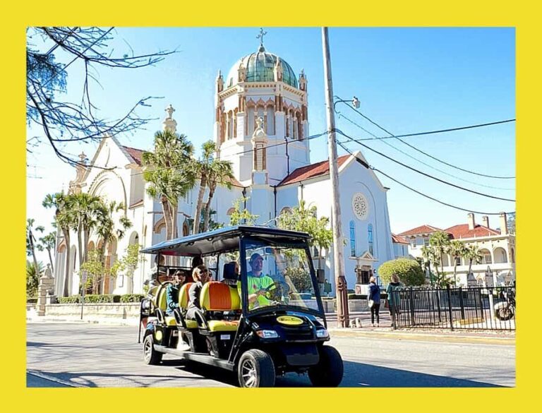 St.Augustine History Tour on Premium Golf Cart with PiCk Up - The Highlights and Their Value
