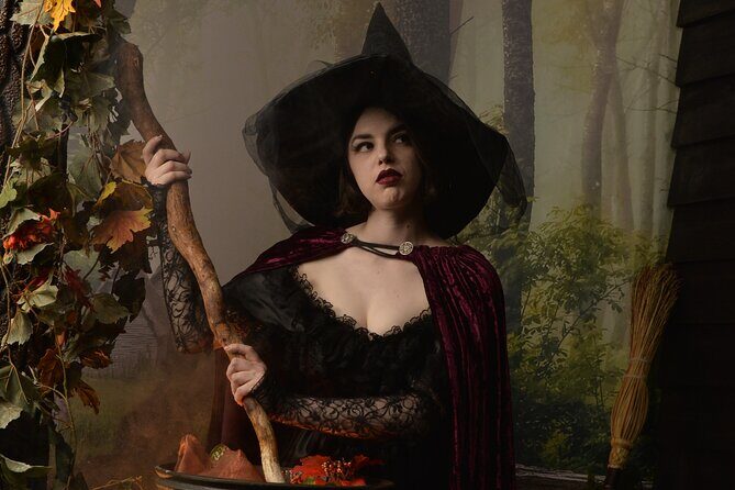 Witch Costume Photo Shoot - Olde Salem Village theatrical set - Why it’s a Great Keepsake