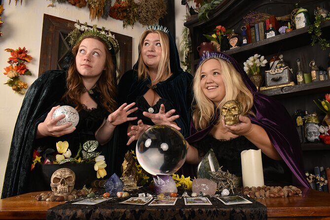 Witch Costume Photo Shoot - Witch Cottage theatrical set - The Sum Up