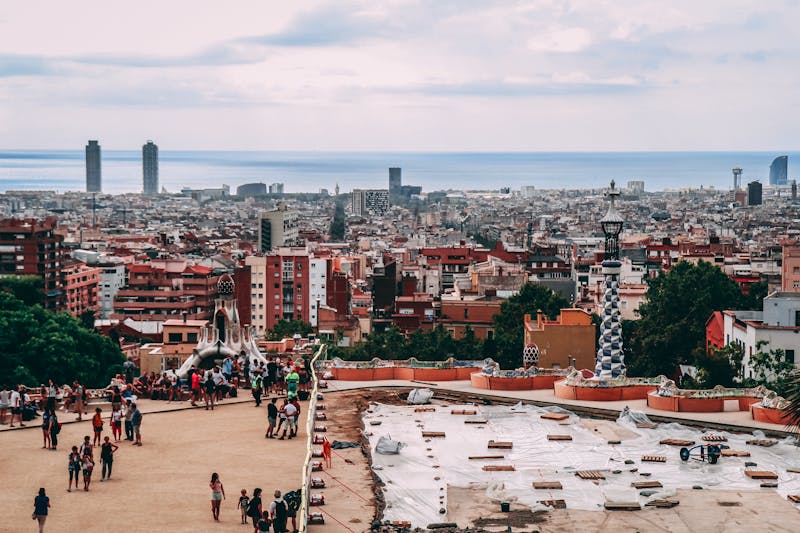 Barcelona cityscape from lookout